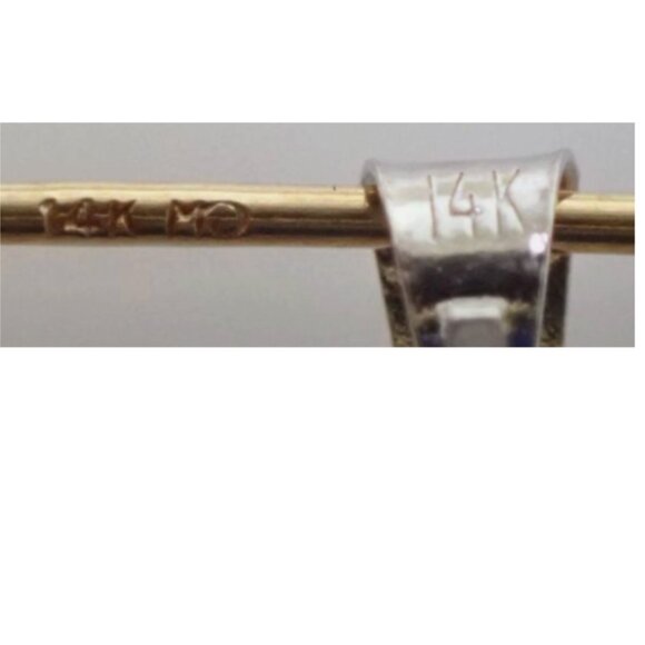 *SOLD* 14K Gold Pin with People Charms - Figures Boy Girl Charms - Picture 5 of 6